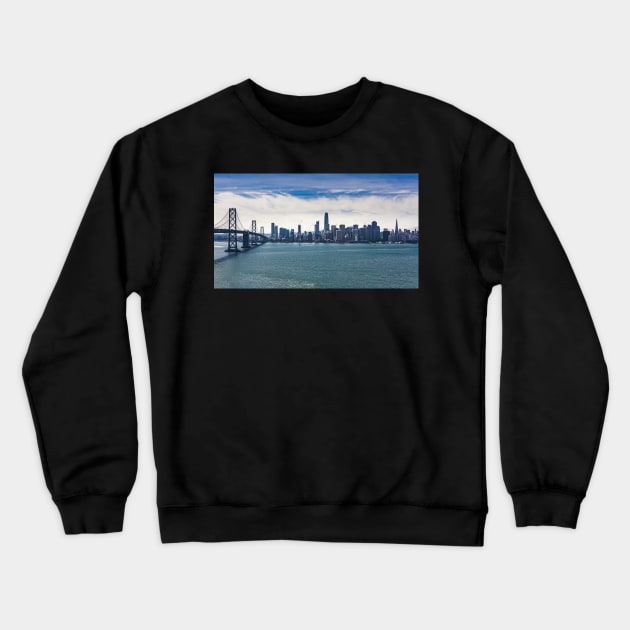 A view of the San Francisco Skyline Crewneck Sweatshirt by Robtography